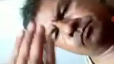 Old man enjoys a nude video call with another couple