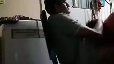 Threesome sex video of a son and father fucking a whore