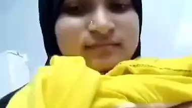 Hijab girl showing tits like juicy big round melons
