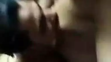Skinny Desi female showing off her XXX nipples being licked by sex guy