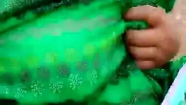 Desi cute hot aunty showing her boobs selfie cam