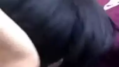 Skinny Paki chick gags on boyfriend's erect XXX fuckstick in his car