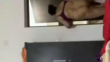 Huge boobs mom naked after bath caught by son viral MMS