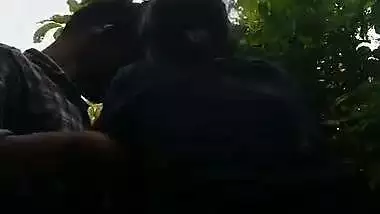 Slim tribal village girl fucking outdoor with lover