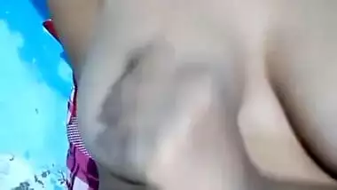Sexy Girl Playing with Boobs