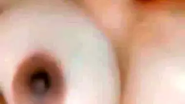 Cute girl boobs showing selfie upon boyfriend request